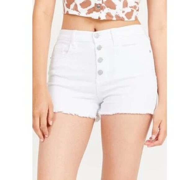 Altar'd State Pants - NEW Altar’d State White Button Fly Jean Shorts P949